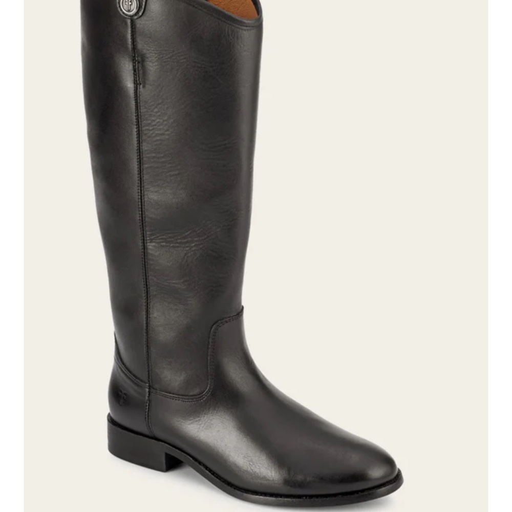 NEW FRYE MEDALLION Women's Black Leather Riding boots